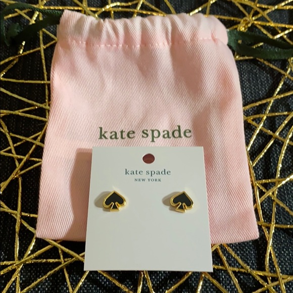 kate spade Jewelry - Kate Spade Everyday Spade Enamel Studs Black